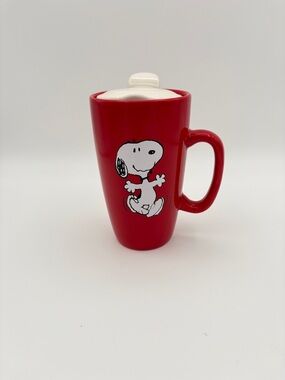 Peanuts Snoopy Red Ceramic Travel Mug w/ Lid 2023 Modern Gourmet Foods